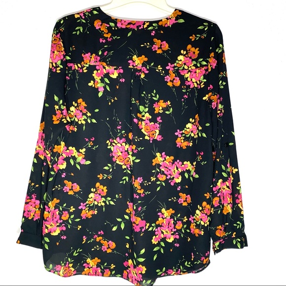 Nanette Lepore floral blouse size 1X - Picture 3 of 6